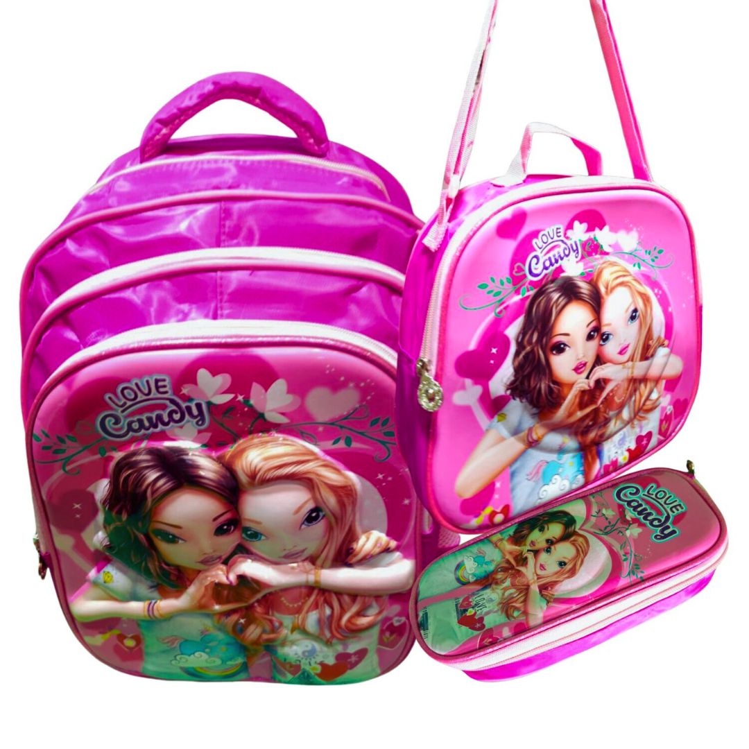 Set de Mochila Infantil 3D con Lonchera y Estuche