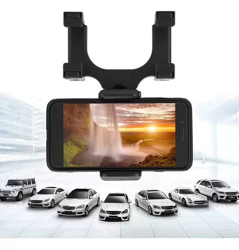 "Soporte Universal RetroView S para Teléfono en Retrovisor"