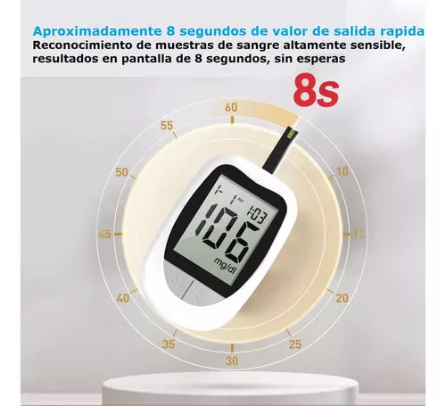 Glucómetro Digital Medidor de Glucosa