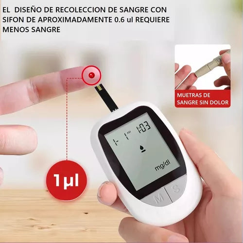 Glucómetro Digital Medidor de Glucosa