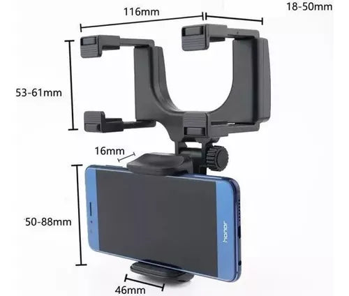 "Soporte Universal RetroView S para Teléfono en Retrovisor"