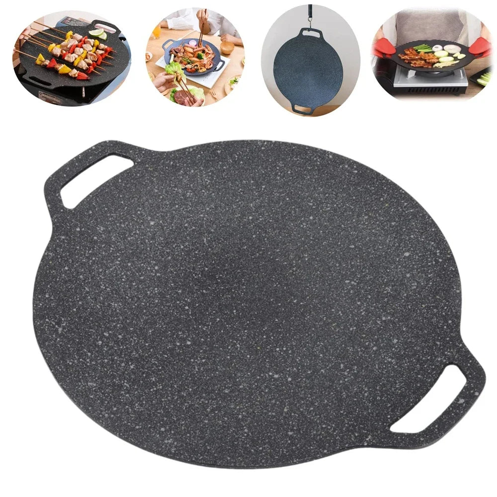 KoreaGrill Camp 360  Parrilla redonda 28–34 cm ideal para camping y cocción sin grasa.
