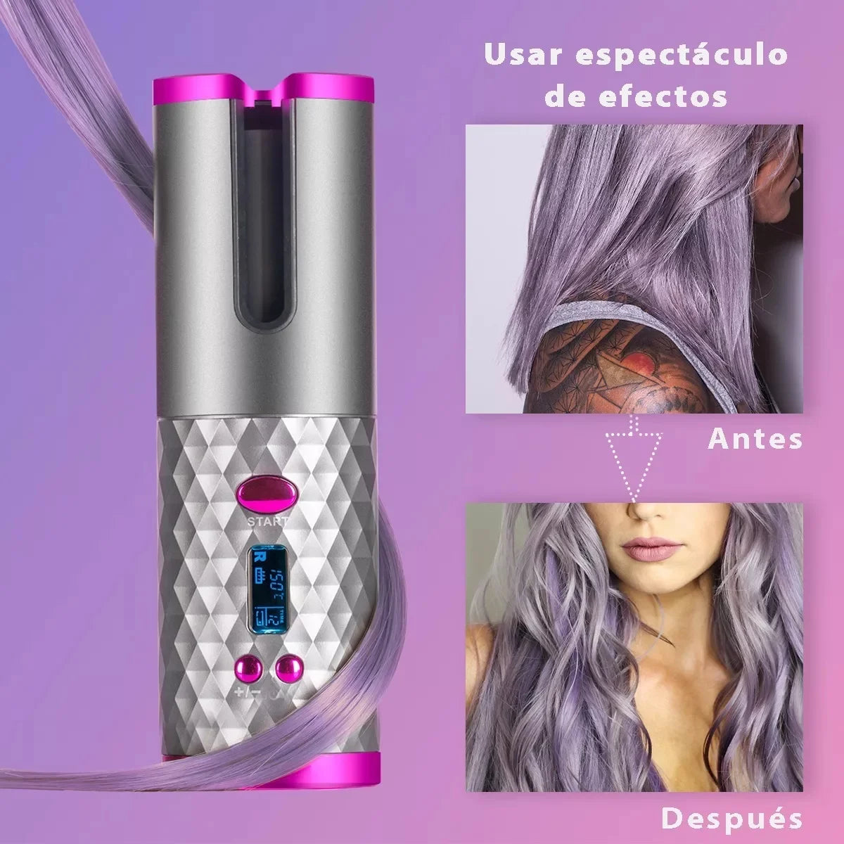 Fezax Rizador de Pelo Automático Inalámbrico